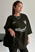 Fantastic Baskılı Unisex Oversize Tshirt - FLO 3 Al 1 Öde