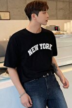 Erkek New York Baskılı Oversize Tshirt - FLO 3 Al 1 Öde