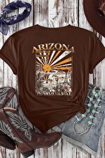 Unisex Sırt Baskılı Arizona Oversize Tshirt - 3 Al 1 Öde