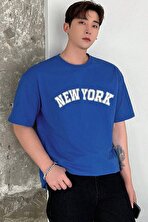 Erkek New York Baskılı Oversize Tshirt - 3 Al 1 Öde