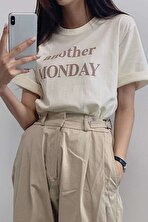 Unisex Another Monday Baskılı Oversize Tshirt - FLO 3 Al 1 Öde