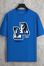 Erkek La California 1987 Baskılı Oversize Tshirt - 3 Al 1 Öde
