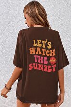 Unisex Lets Watch The Sunset Tasarım Tshirt - 3 Al 1 Öde