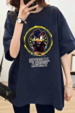 Unisex Special Agent Baskılı Oversize Tshirt - FLO 3 Al 1 Öde