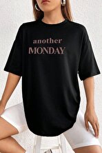 Unisex Another Monday Baskılı Oversize Tshirt - FLO 3 Al 1 Öde