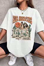 Unisex His Mercies Baskılı Oversize Tshirt - FLO 3 Al 1 Öde