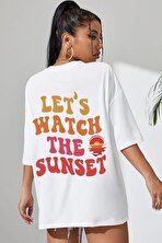 Unisex Lets Watch The Sunset Tasarım Tshirt - FLO 3 Al 1 Öde
