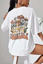 Unisex Love Yourself Baskılı Farklı Renklerde T-shirt - FLO 3 Al 1 Öde