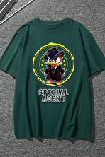 Unisex Special Agent Baskılı Oversize Tshirt - FLO 3 Al 1 Öde