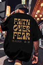 Erkek Fear Baskılı Oversize Tshirt - FLO 3 Al 1 Öde