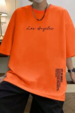 Erkek Los Angles Baskılı Oversize Tshirt - 3 Al 1 Öde