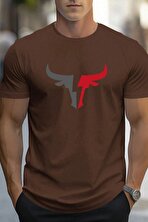 Erkek Boğa Silüet Baskılı Oversize Tshirt - 3 Al 1 Öde
