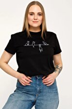 Unisex Kedi Baskılı Oversize Tshirt - 3 Al 1 Öde