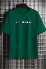 Unisex Alpha Baskılı T-shirt - FLO 3 Al 1 Öde