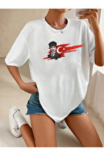 Unisex Atatürk Tasarım Basklı Tshirt - 3 Al 1 Öde