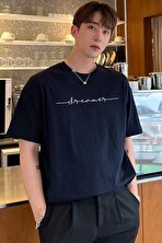 Erkek Dreamer Baskılı Oversize Tshirt - 3 Al 1 Öde
