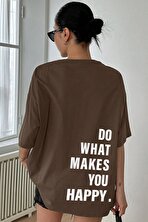 Unisex Sırt Baskılı Do What Oversize Tshirt - FLO 3 Al 1 Öde
