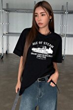 Unisex Age Of Steam Baskılı Tasarım Tshirt - FLO 3 Al 1 Öde