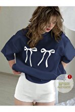 Unisex Çift Kurdele Tasarım Basklı Tshirt - FLO 3 Al 1 Öde
