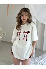 Unisex Çift Kurdele Tasarım Basklı Tshirt - 3 Al 1 Öde
