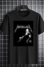 Unisex Metalica Tasarım Tshirt - 3 Al 1 Öde