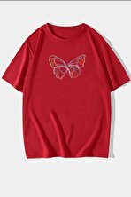 Unisex Butterfly Baskılı T-shirt - 3 Al 1 Öde