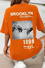 Unisex 1898 Brooklyn Baskılı T-shirt - 3 Al 1 Öde