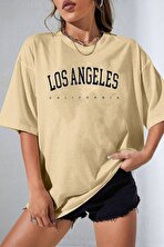 Unisex Los Angles Tasarım T-shirt - 3 Al 1 Öde