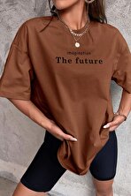 Unisex The Future Baskılı Oversize T-shirt - FLO 3 Al 1 Öde