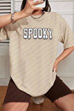 Unisex Spooky Baskılı T-shirt - 3 Al 1 Öde