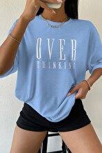 Unisex Over Thinking Baskılı Tasarım Tshirt - 3 Al 1 Öde