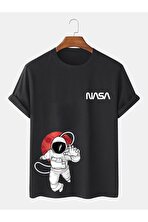 Erkek Nasa Baskılı Tshirt - 3 Al 1 Öde