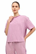 Kısa Kol T-Shirt Kadın Lila WL 11MERYBEL-TSH2 - 2. Ürüne %50 İndirim