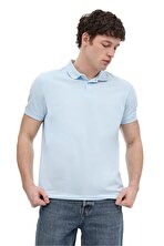 Polo Yaka Kısa Kol T-Shirt Erkek Açık Mavi MB PAM 12SN328 - 2. Ürüne %50 İndirim