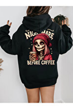 Unisex NıghtMare Baskılı kapüşonlu Sweatshirt - FLO 3 Al 1 Öde