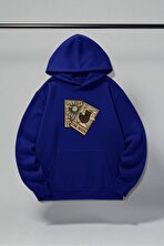 Unisex The Moon Tarot Kart Tasarım Baskılı Kapüşonlu Sweatshirt - 3 Al 1 Öde