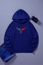 Boğa Tasarım Baskılı Unisex Oversize Sweatshirt - 3 Al 1 Öde