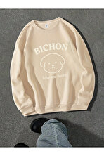 Unisex Love Me More Baskılı Oversize Sweatshirt - 3 Al 1 Öde