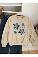 Unisex Eternal Light Baskılı Tasarım Oversize Bisiklet Yaka Sweatshirt - 3 Al 1 Öde