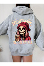 Unisex NıghtMare Baskılı kapüşonlu Sweatshirt - 3 Al 1 Öde