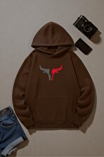 Boğa Tasarım Baskılı Unisex Oversize Sweatshirt - 3 Al 1 Öde