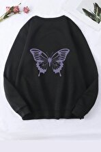 Unisex Uzay Temalı Bisiklet Yaka Sweatshirt - 3 Al 1 Öde