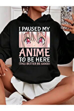 Unisex Anime Karakter Baskılı kapüşonlu Sweatshirt - 3 Al 1 Öde