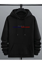 Unisex Paris Baskılı Oversize Sweatshirt - 3 Al 1 Öde