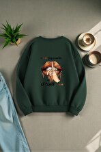 Unisex Enjoy Personel Time Tasarım Baskılı Bisiklet Yaka Sweatshirt - 3 Al 1 Öde