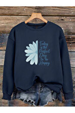 Unisex Today is The Perfect Tasarım Basklı Bisiklet Yaka Sweatshirt - 3 Al 1 Öde