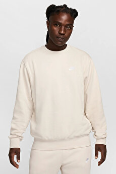 M NSW CLUB CRW BB Bej Erkek Sweatshirt Fiyatlar Flo