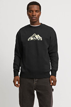 JCOMOUNTAIN LOGO SWEAT CR Siyah Erkek Sweatshirt Fiyatları | IN Street