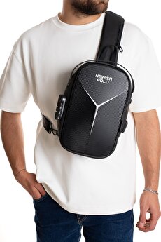 Erkek Şifreli Kilitli Su Geçirmez Sling Bag 404 Çapraz Omuz Ve