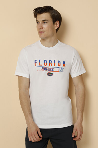 Lumberjack SN689 FLORIDA UF T-SHIRT Beyaz Erkek Kısa Kol T-Shirt
